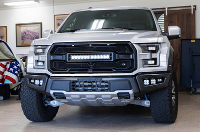 CALIBER 9 Grille Kit for the Ford Raptor now available with Baja Designs Laser Light Technology!